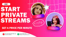 🎥Introducing Private Live Streaming🔔, a revolutionary new feature that lets you connect with your favorite creators on a deeper level. Now, you can request to join them in a private live stream, creating an intimate and exclusive experience just for the two of you.